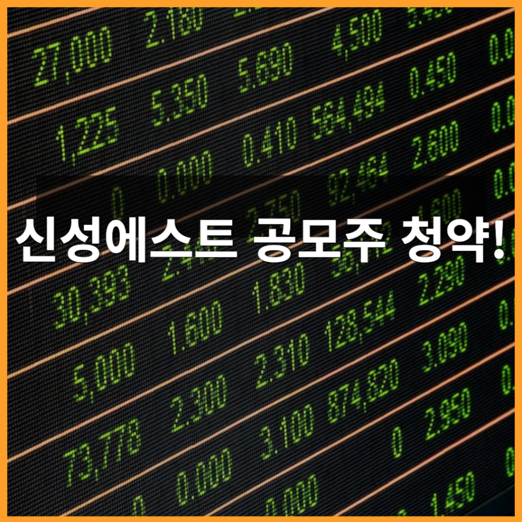 신성에스티 공모주 청약일정